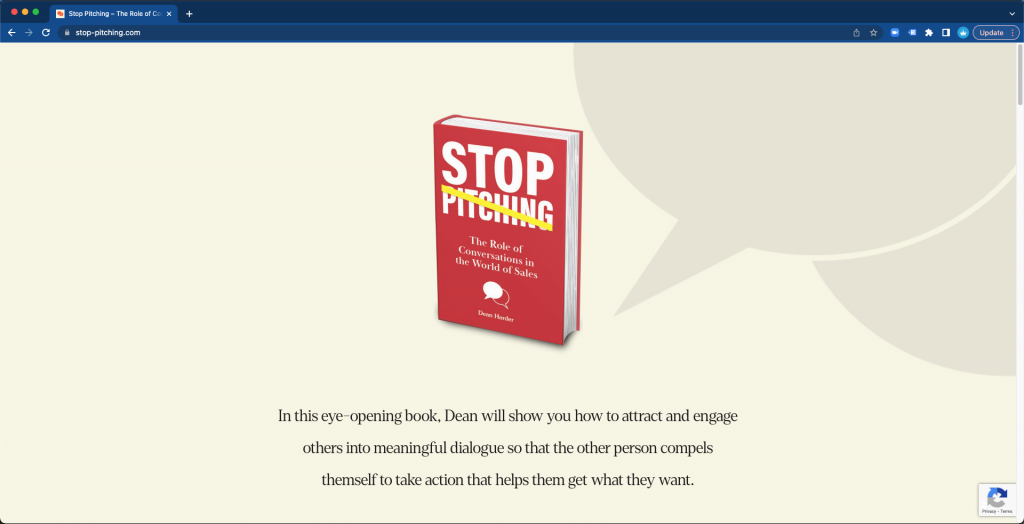 Stop Pitching Website Preview
