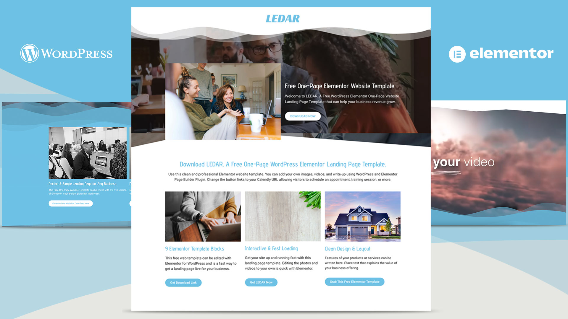 Download LEDAR: Free Elementor One-Page Website Landing Page Template