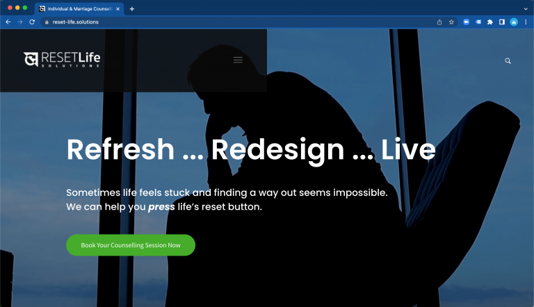 Reset-Life Solutions Professional Website Design & Development